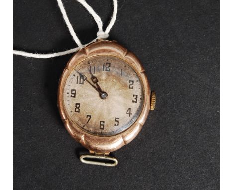 A ladies 1930's Art Deco Rolex wristwatch / watch stamped 9ct gold 375, Rolex 7 World Records, Gold Medal, Geneve, Swiss. Wei