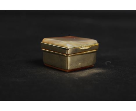 A small trinket box inset with agates