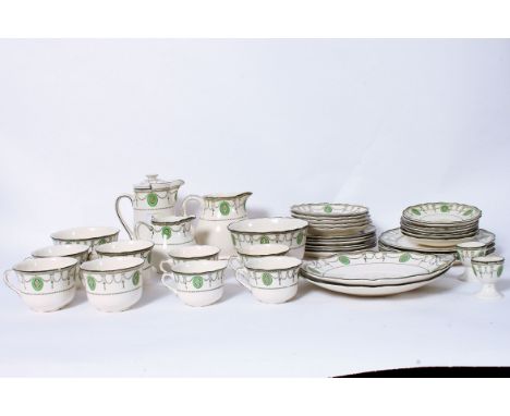 A Royal Doulton Countess part tea service comprising cups,  plates, teapot, egg cups etc all stamped to verso model D2802. Me