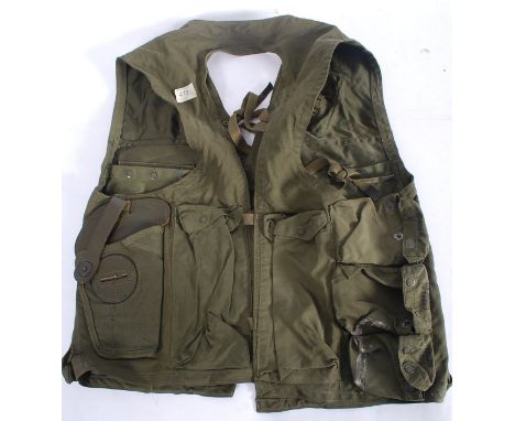 An American green Type C-1 waistcoat vest - Breslee Mfg Co from the Air Forces US Army
