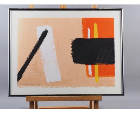 †Wilhermina Barns Graham, 1999: a signed limited edition silkscreen, "Beach", 44/75, 11/3/4" x 15 3/4", in strip frame †ARR -