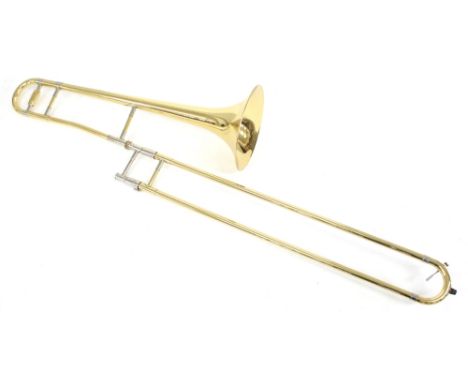 Bentley brass trombone, mouthpiece, case (as new)