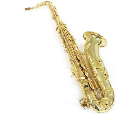Stagg 77-ST brass tenor saxophone, crook, case
