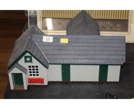 A scale model railway building 