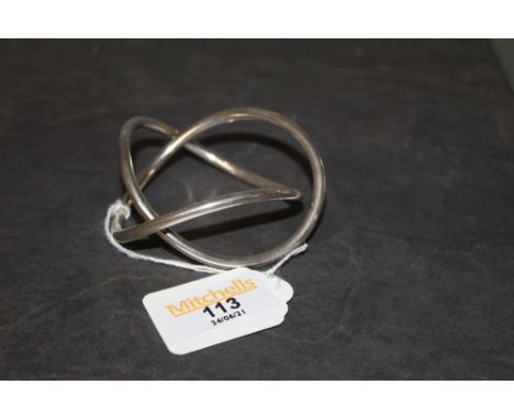 A George Jensen sterling silver Alliance bangle, designed by Alan Scharff, 75 grams