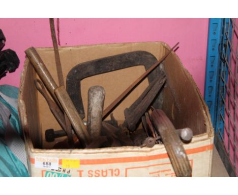Box of miscellaneous vintage tools