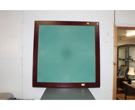 A modern mahogany effect card table 