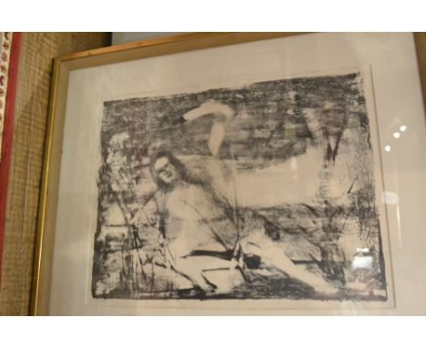 Sidney Nolan (Australian, 1917-1992). A Surrealist figural study, signed in pencil to margin 44/125, monochrome lithograph on
