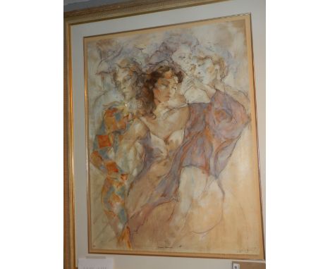 Roy Fairchild-Woodard (British, b.1953) a nude, lithograph, signed, a/p, H.83cm, W.63cm 