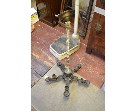 An unusual five light electrolier.