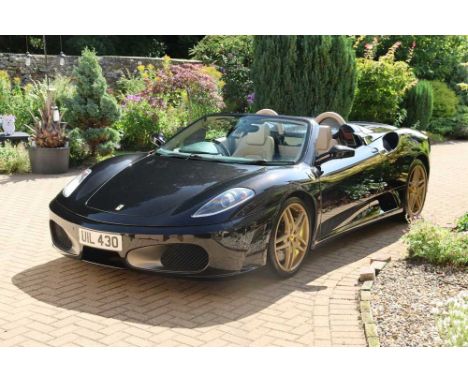 Registration No: UIL 430 Chassis No: ZFFEZ59C000164409 MOT: June 2025Stunning right-hand drive F430 Spider F1Finished in Nero