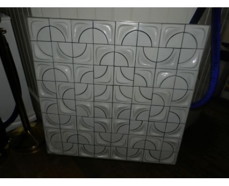 A contemporary tile abstract study. H: 95cm W: 96cm