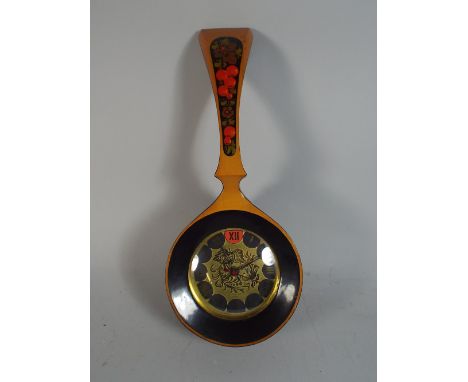 A 1960's Russian Wall Clock with The Form of A Balalaika.