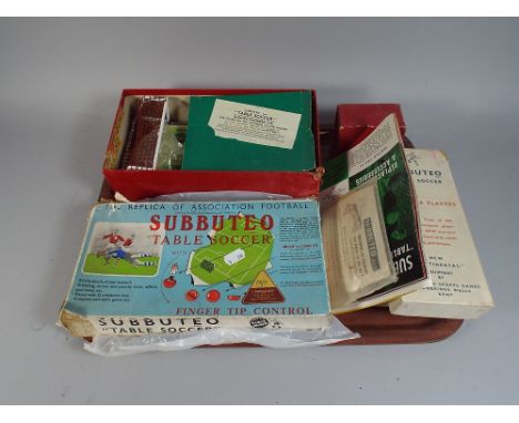 A Collection of Early Subbuteo Teams, Instructions, Goals, Pitch Etc Circa 1960's. 
