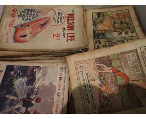 A Box of Nelson Lee Comics Etc 1918-1930's.