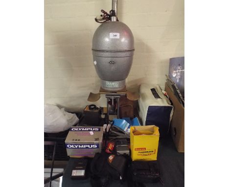 A Collection of Photographic Equipment to Include Enlarger, Cameras, Projector Etc.
