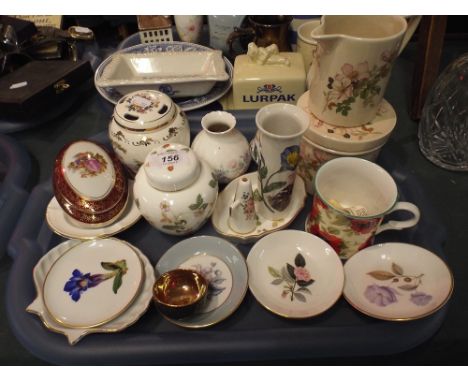 A Tray of Ceramics to Include Wedgwood Wild Strawberry, Royal Worcester,Portmeirion Etc. 