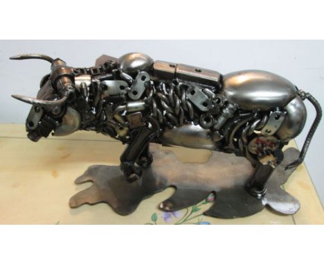 BULL, made from engine parts, 46cm L. 