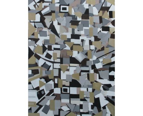 DIDI M, 'From Above', mixed media on canvas, 76cm x 91cm, signed verso.