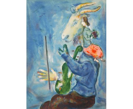 MARC CHAGALL (Russian-French, 1887-1985), 'Spring', lithograph in colours, 1938, printed by Mourlot, 35cm x 25.5cm, framed. 