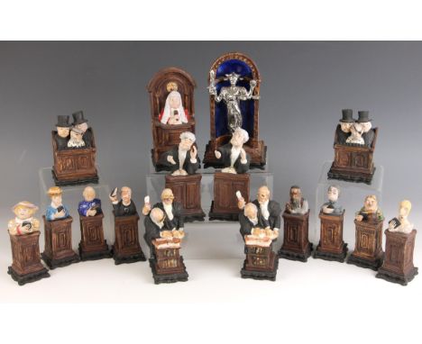 Harry Everington (British, 1929-2000), 'The Old Bailey’ chess set, one of three made by the artist in 1988, the queens modell