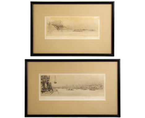 William Walcot RA (British, 1874-1943), 'The Thames',Etching on paper from 'The Arteries of Great Britain' series published 1
