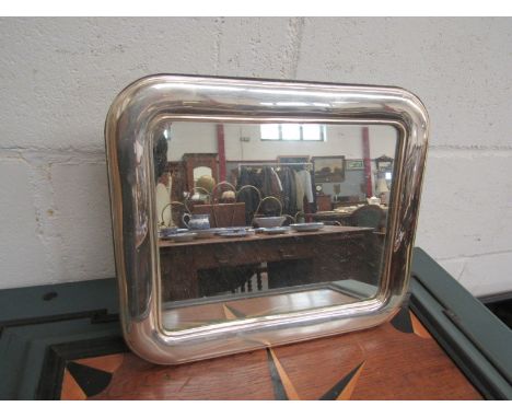 A white metal easel-back mirror with Argento 925 label