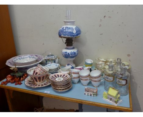 A collection of ceramics and glass to include a part Derby tea service, a part New Chelsea tea service, a part Royal Albert t