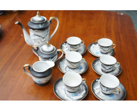 Oriental tea service, dragon patton