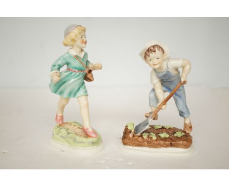 2x Royal Worcester figures- Thursdays & Saturdays child