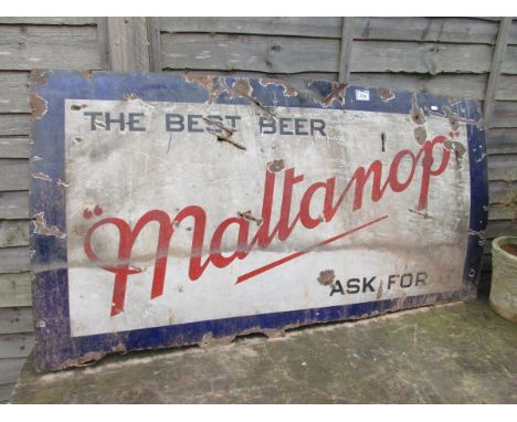 Vintage enamel sign 'Maltanop'