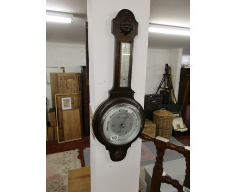 Oak barometer by Smiths