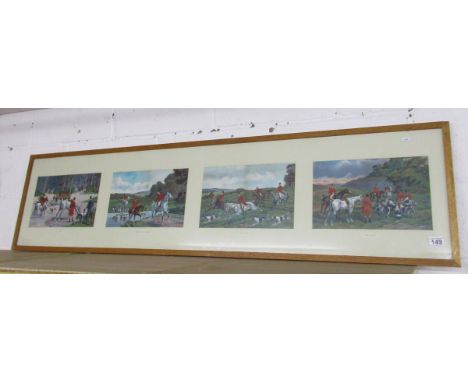 Large print - 4 Hunting scenes