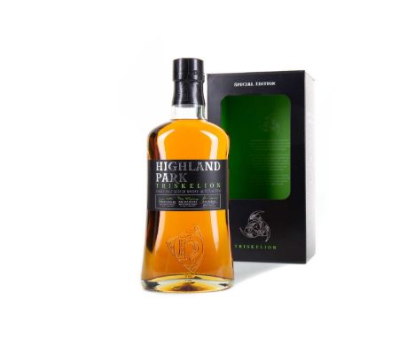 HIGHLAND PARK TRISKELIONSingle malt.Orkney’s Highland Park distillery is situated in the town of Kirkwall on the site of an i