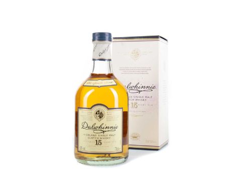 DALWHINNIE 15 YEAR OLDSingle malt.Dalwhinnie is the highest distillery in Scotland and, as such, it also boasts the lowest av