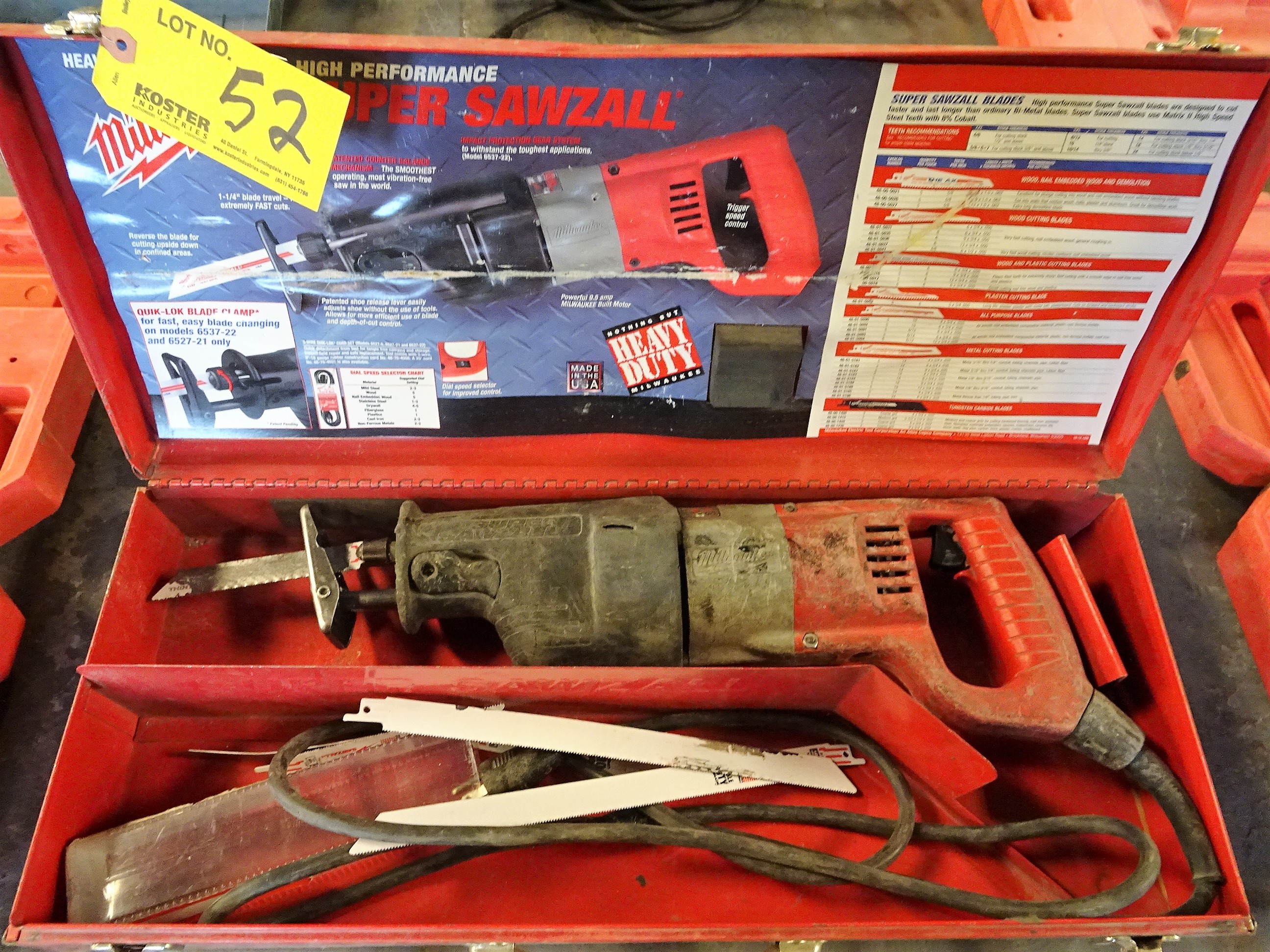 Milwaukee Mdl. Super SawZall SawZall/Reciprocating Saw, with Case