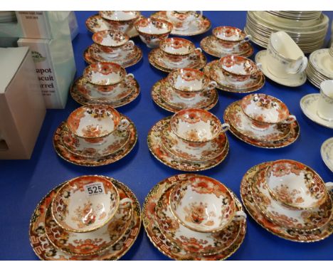 Orange and gold tea service