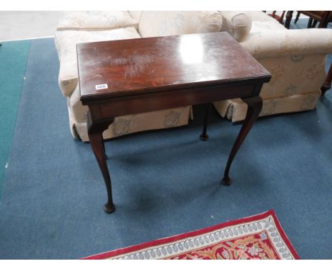 Mahogany card table