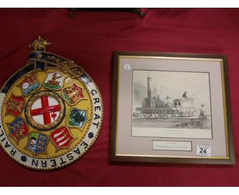 Picture of ""Planet Engine"" presented by British Engine Ins. Ltd + GNER plaque
