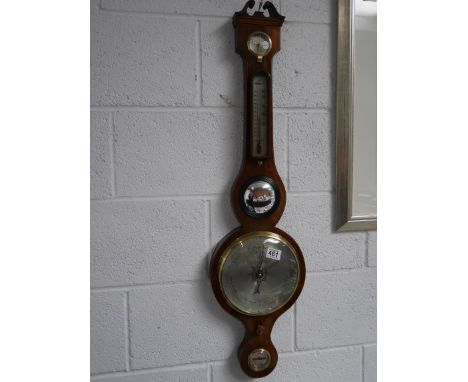 Mahogany antique barometer by G Crose York