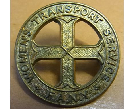 Women's Transport Service (F.A.N.Y.) First Aid Nursing Yeomanry cap badge (Brass)