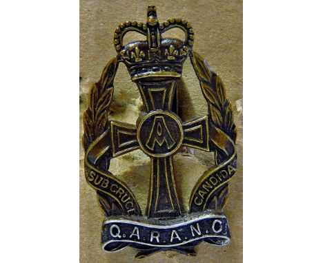 Queen Alexandra's Royal Army Nursing Corps cap badge, QC (Bi-Metal)