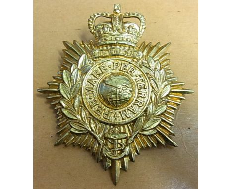 Royal Marines Pith Helmet Plate, QC (Anodised Brass) 