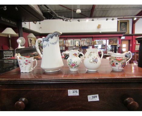 A selection of Royal Worcester cabinet jugs, various patterns, one piece unbranded