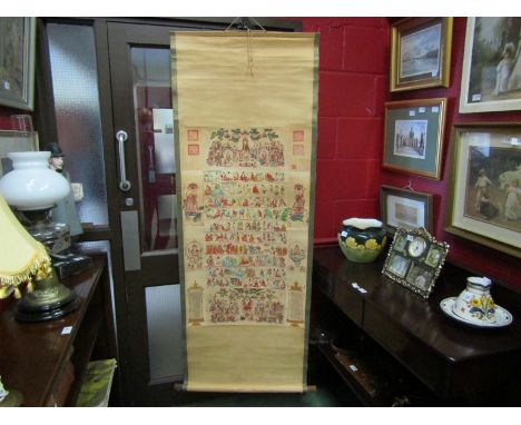 Large Chinese/Tibetan tangkha scroll. Early-mid 20th Century. 64.5cm x 174cm