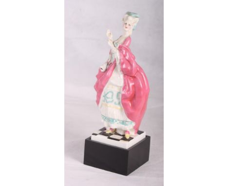 A Royal Worcester china figure, "Bal Masque", on ebonised base