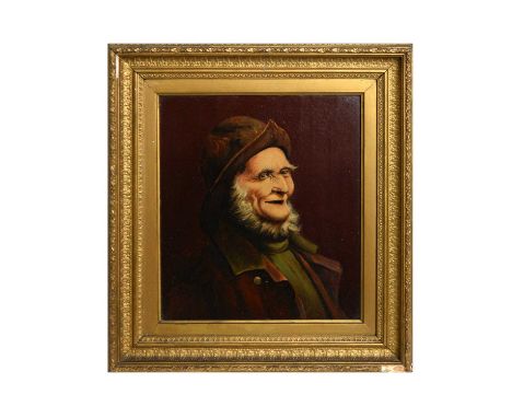 P* M* S* Storey(19th Century)"A Joley Old Tar", [sic], portrait of a fisherman,signed, titled, and dated 1881 verso,oil on bo