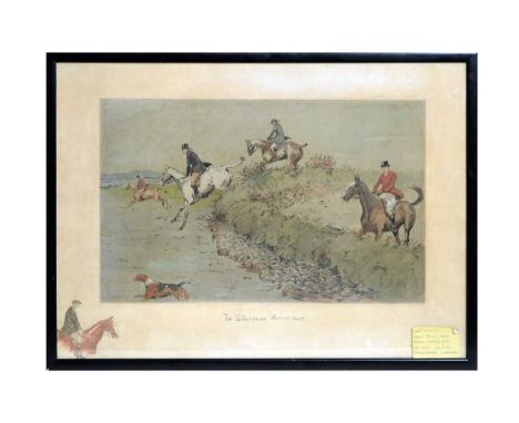 "Snaffles" Charles Johnson Payne(1884-1967)"The Stonefaced Narrer-back",lithograph,published by Messrs Fores,48 x 65cms, in f