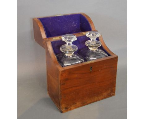 A Late 19th Century Walnut Decanter Box 