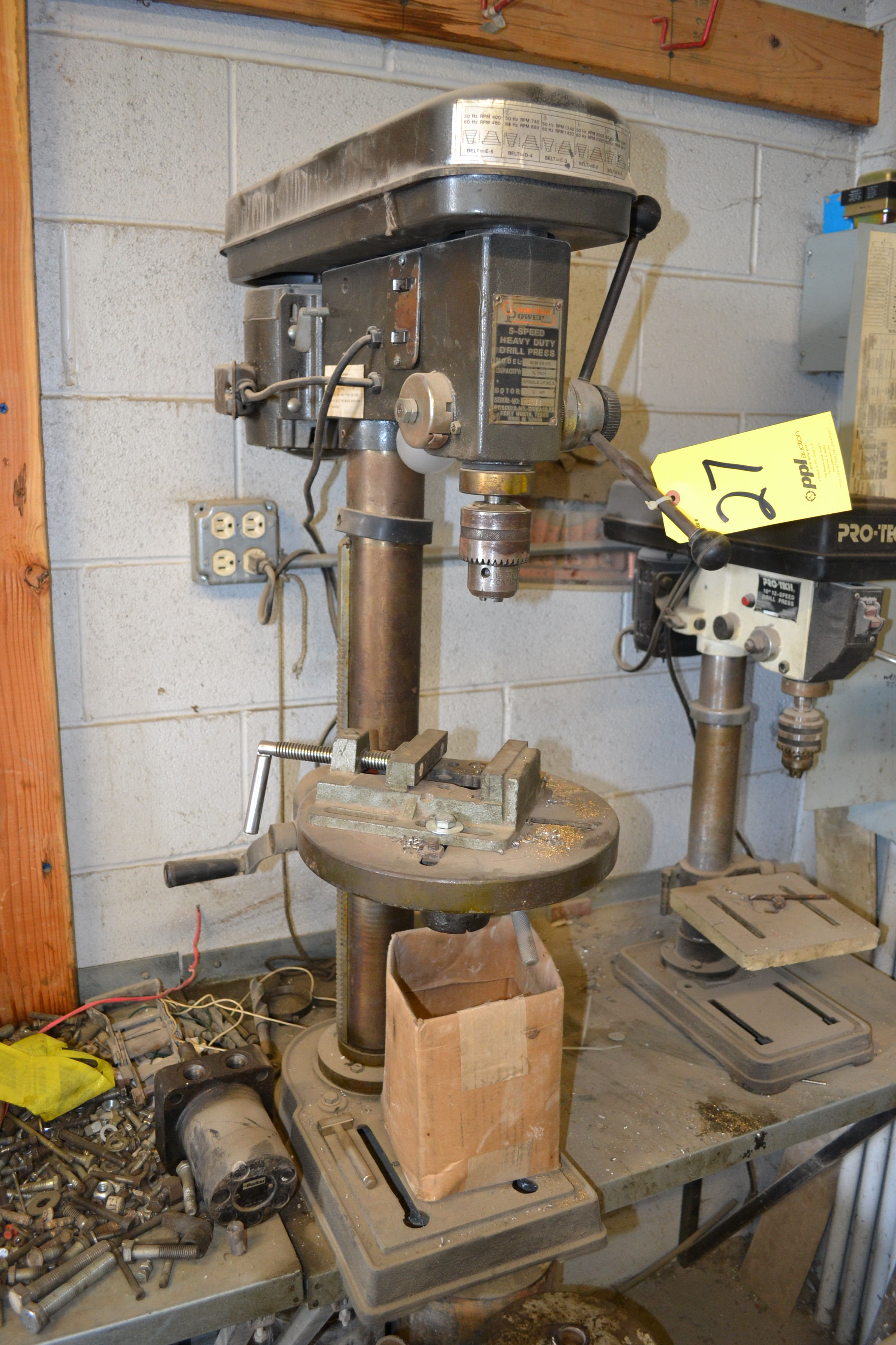 Guardian Power Model Bdm-58-5s Bench Top Drill Press